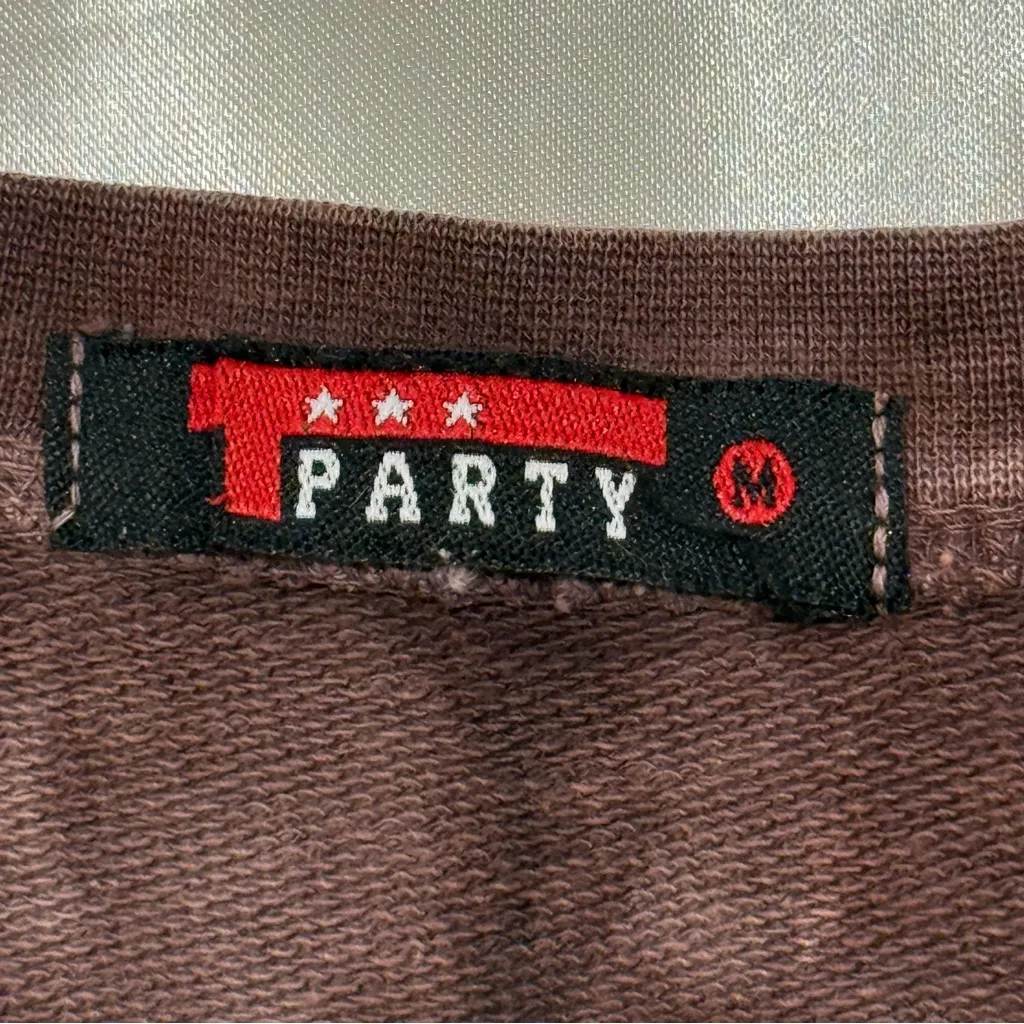 T Party Tie Dye Mini Dress Vintage Y2K Medium Boho Chic Pocket Tank Retro Hippie - Image 5