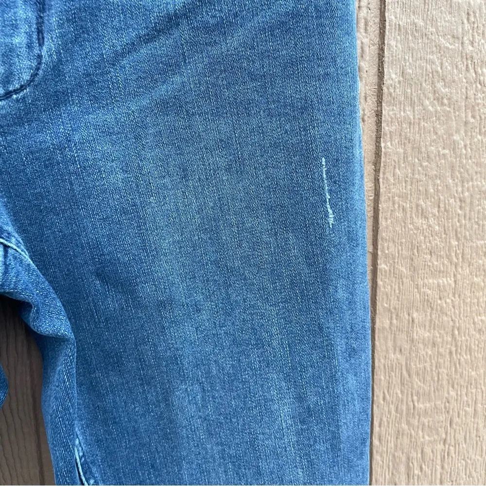 J Jill Womens Jeans Blue Denim Kick Flare Ankle Minor Distressing Stretch 4 - Image 9