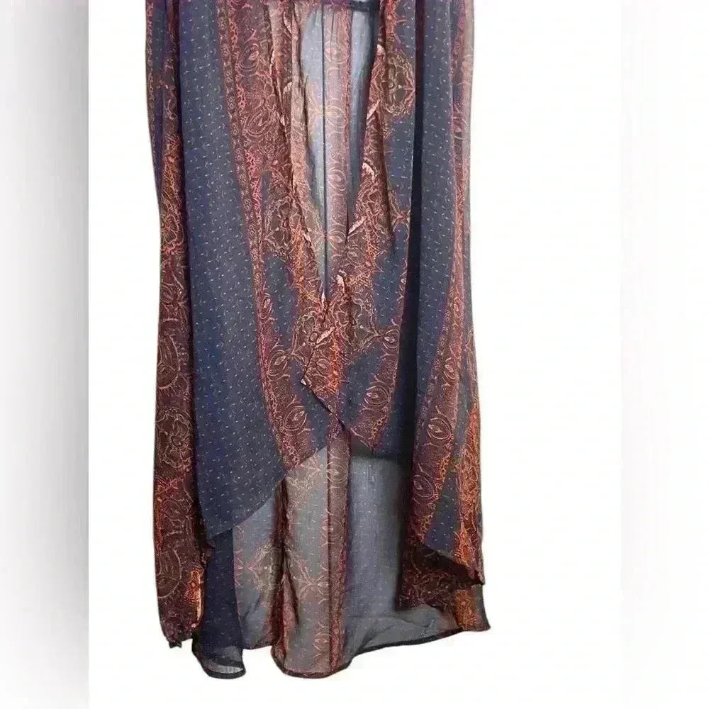 Abercrombie & Fitch Sleeveless Sheer Duster Overlay Boho Chic Fairy Grunge OS - Image 3