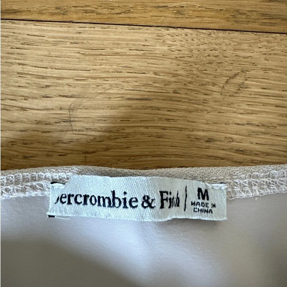 Abercrombie & Fitch - Long Mesh Sleeve Corset Style Bodysuit in Beige - Image 3