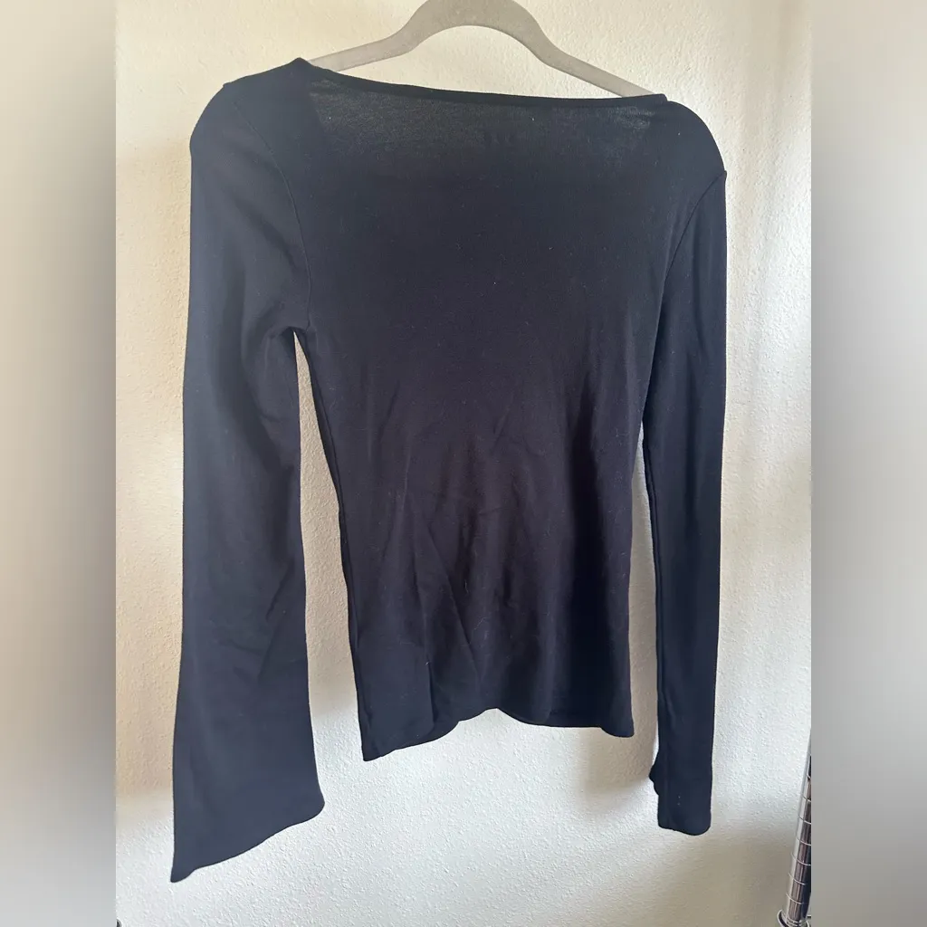 THREE DOTS BLACK Long sleeve shirt. - Image 2