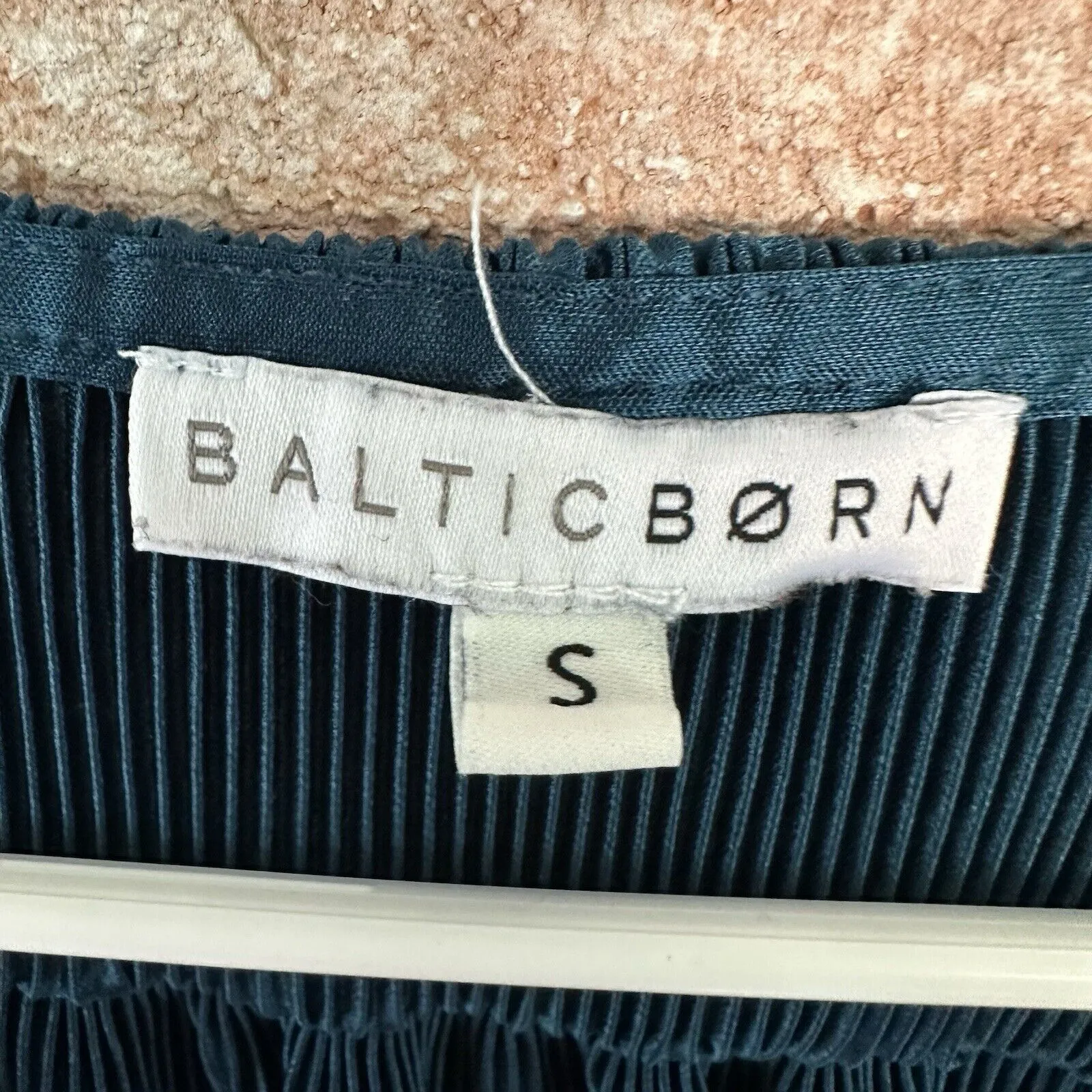 Baltic Born Athena Maxi Dress Gown Pleated Teal Blue Small - Image 5