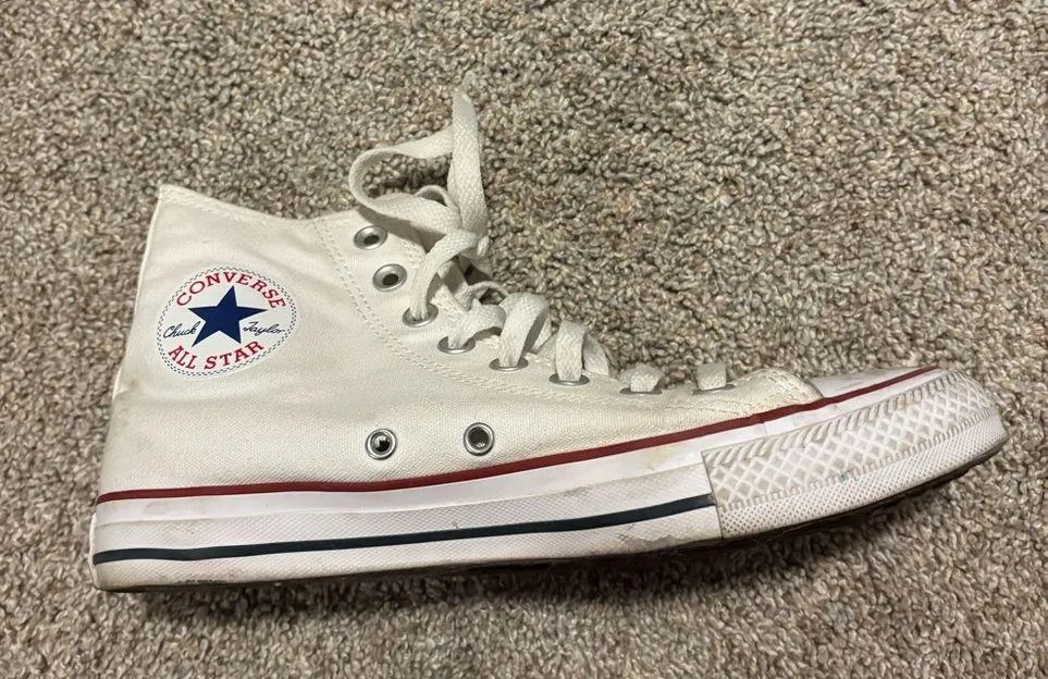 Converse Cream High-Top Sneakers - Image 2