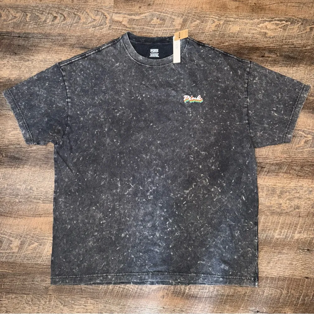 Victoria's Secret PINK Washed Black Tee New with Tags - Image 2