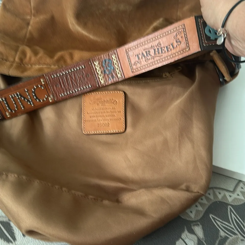 UNC Carolina Tar Heels corduroy purse with leather strap by Fossil - Image 10