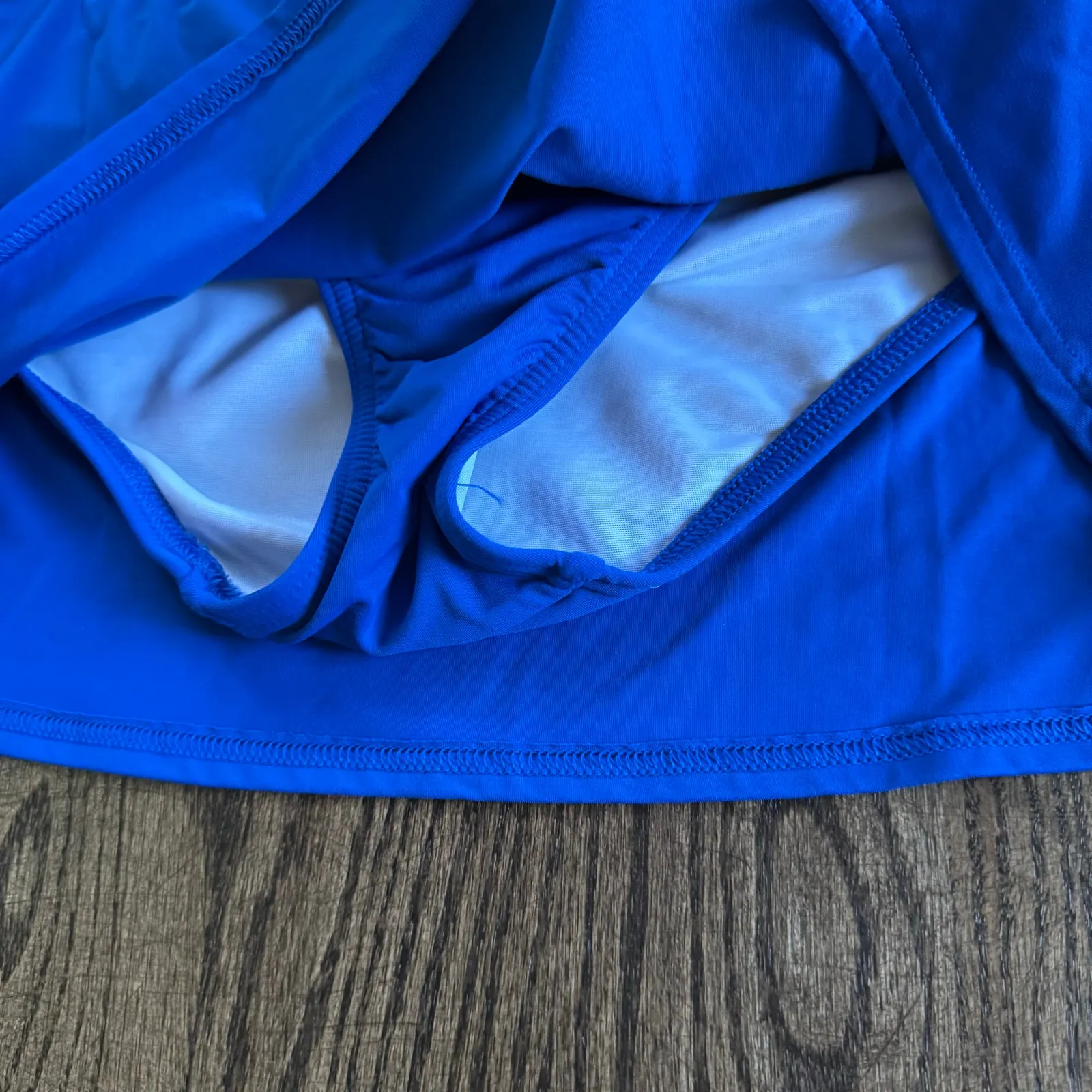 Lands End Womens Solid Royal Blue Swim Skirt Attached Brief Suit Bottom Size 10 - Image 4