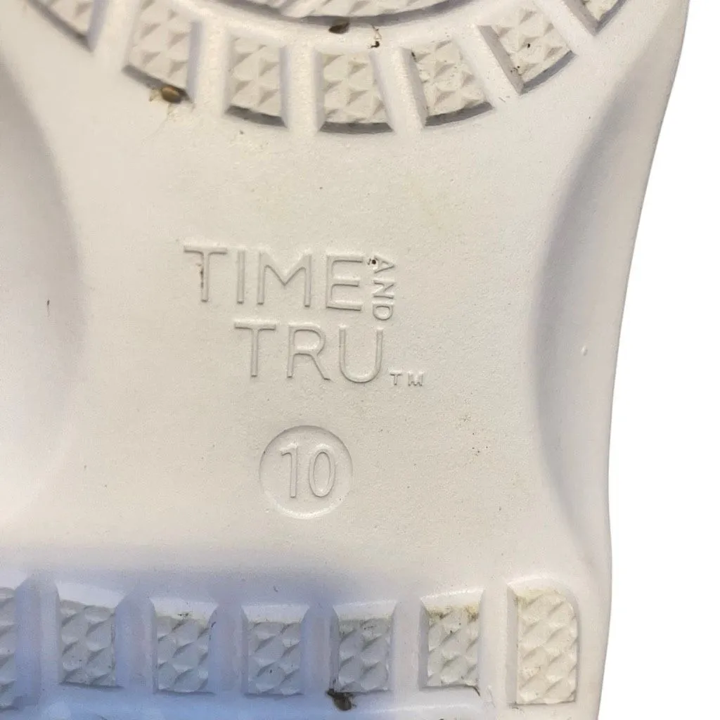 Time & Tru white clogs with faux fur inside size 10 - Image 6