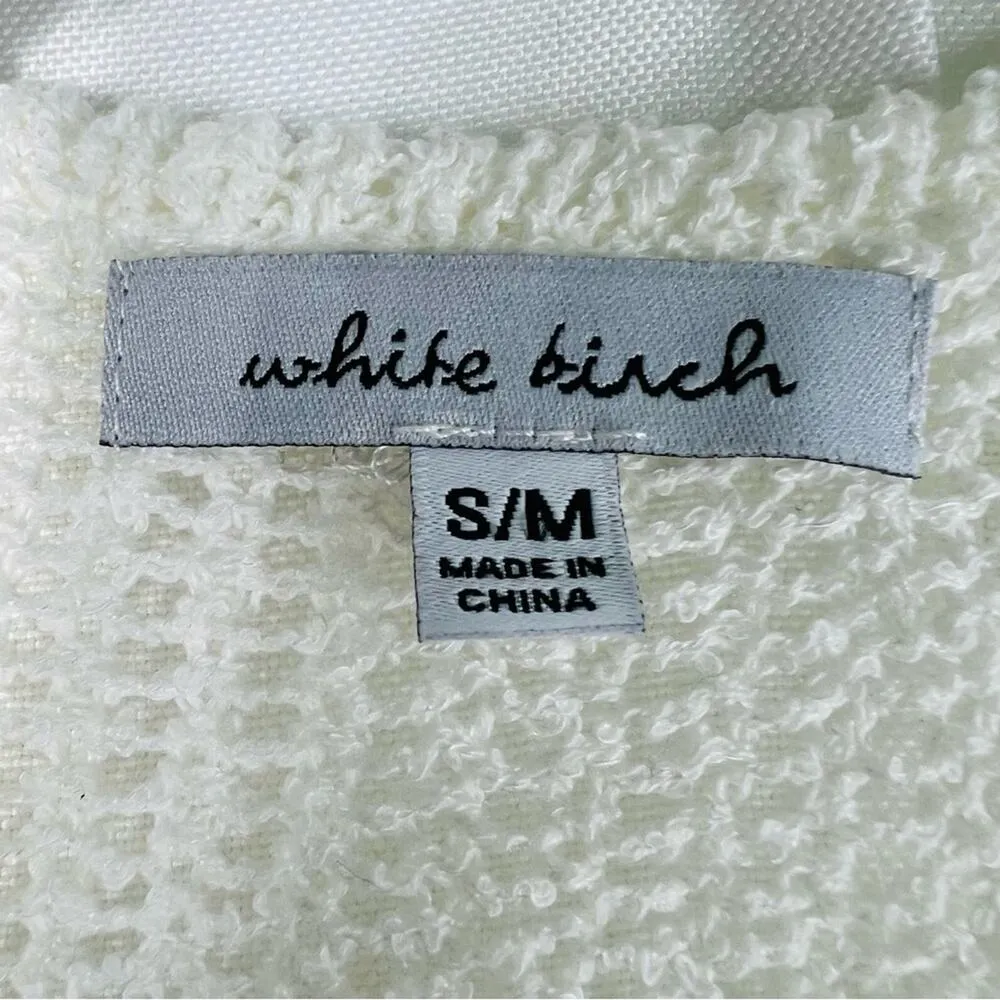 White Birch Womens Medium Distressed Duster Cardigan Ivory Beach - Image 12