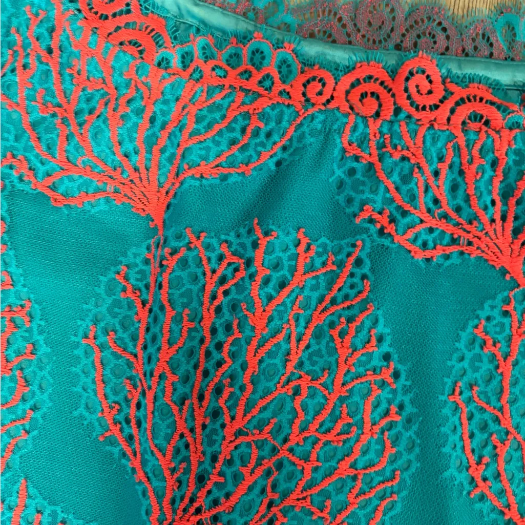 Lilly Pulitzer Delia Coral Lace Dress Size 4 – Sea Fan Embroidered Shift - Image 7