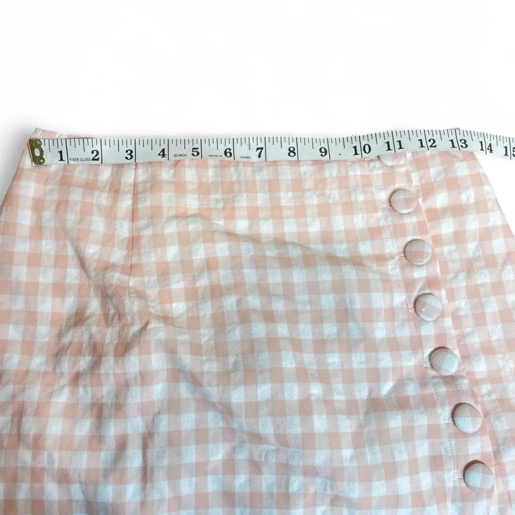 Princess Polly Preppy Pink Gingham Mini Coquette Skirt Size 8 Cute Goth Kawaii - Image 6