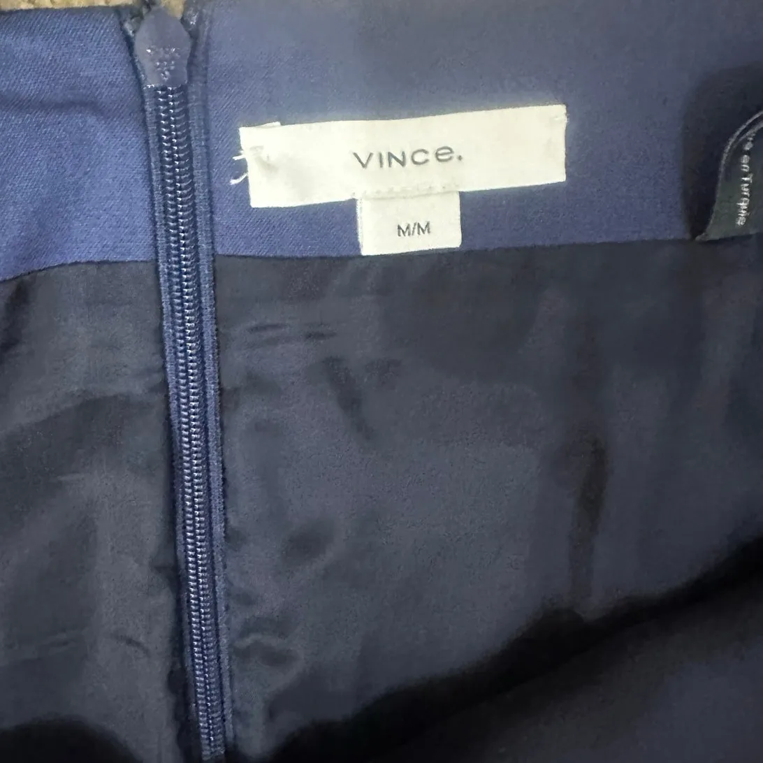 VINCE Pencil Skirt  Blue Wool Blend Skinny New - Image 3