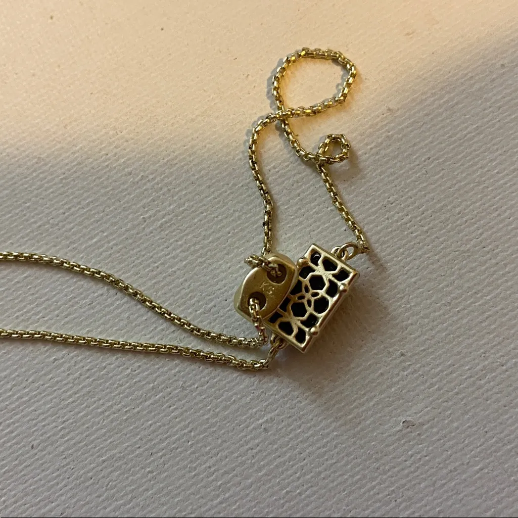 Kendra Scott Elaina gold Adjustable Chain Bracelet in Iridescent Drusy - Image 3