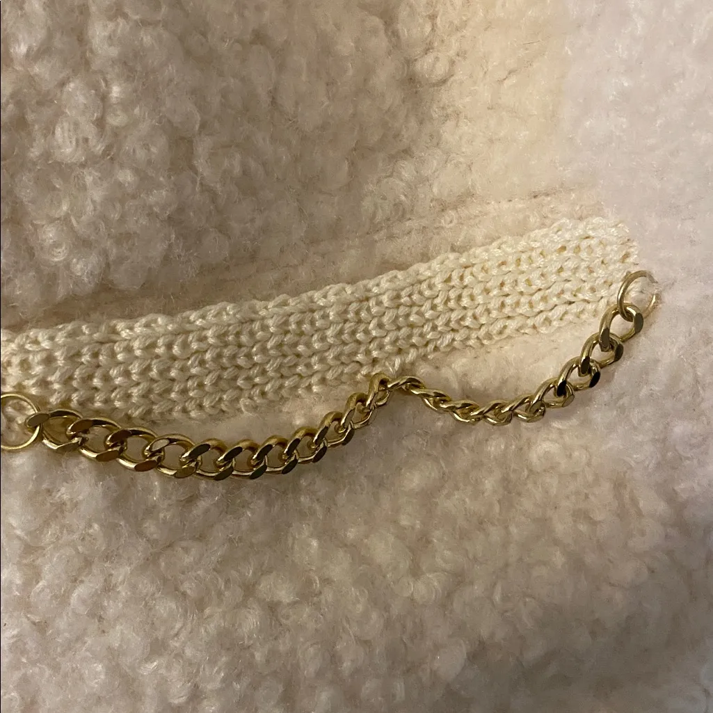 Future Collective Cozy Cream Jacket with Gold Buttons size 1X excellent cond - Image 4