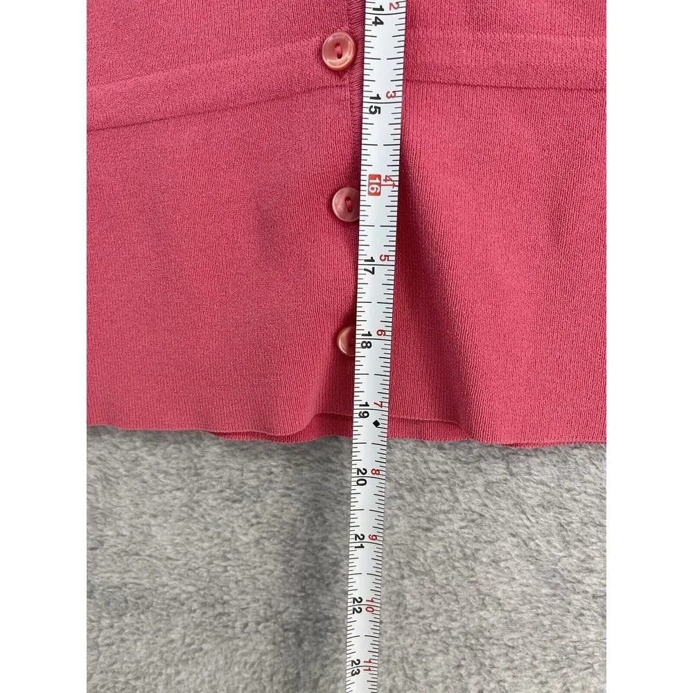 Talbots Women's Cardigan Sweater Pink Button Down 3/4 Sleeve Size Small Petite - Image 8