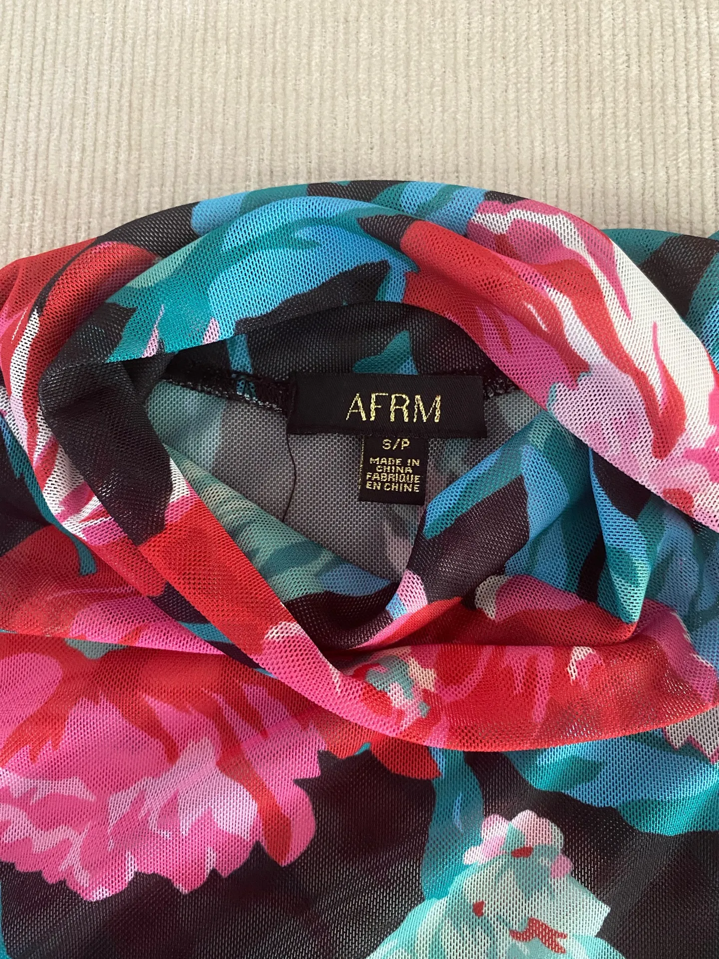 Afrm Pink And Red Zadie Top Size Small - Image 8