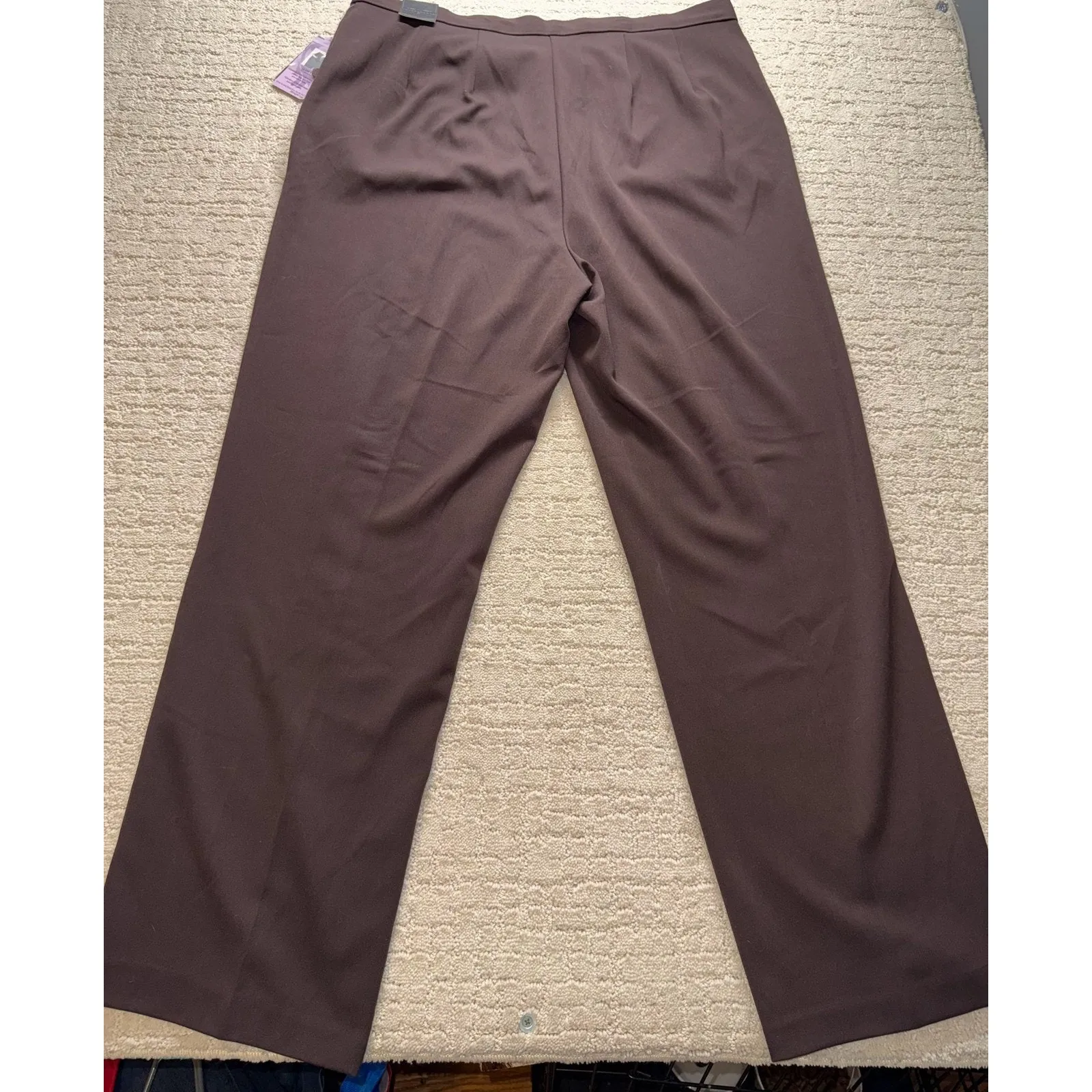 Investments Women’s 18W Slim FX Technology Pants Espresso Brown Straight Leg - Image 6