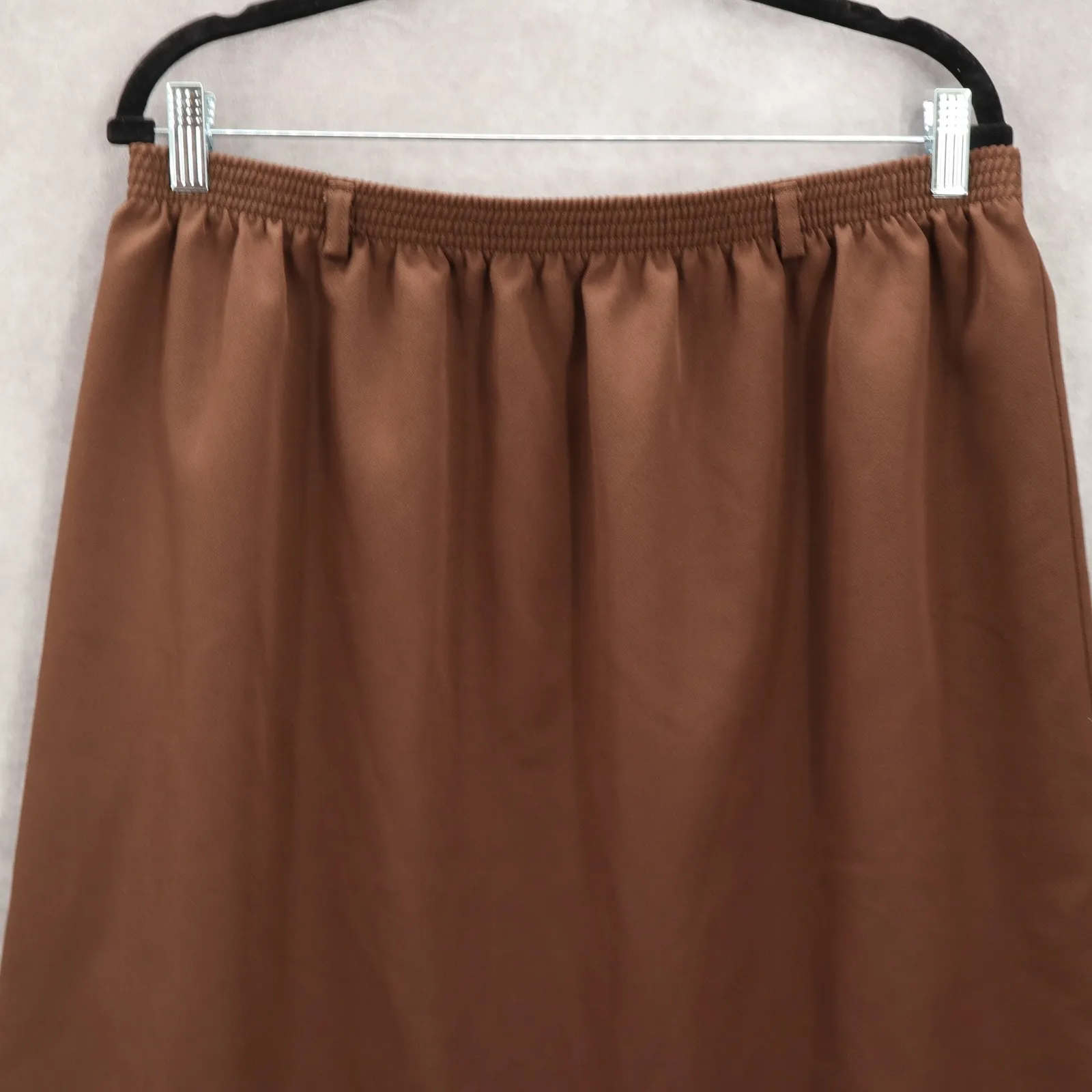 Just For Women Brown Flare Business Casual Work Church Interview Plus Skirt 20W - Image 3