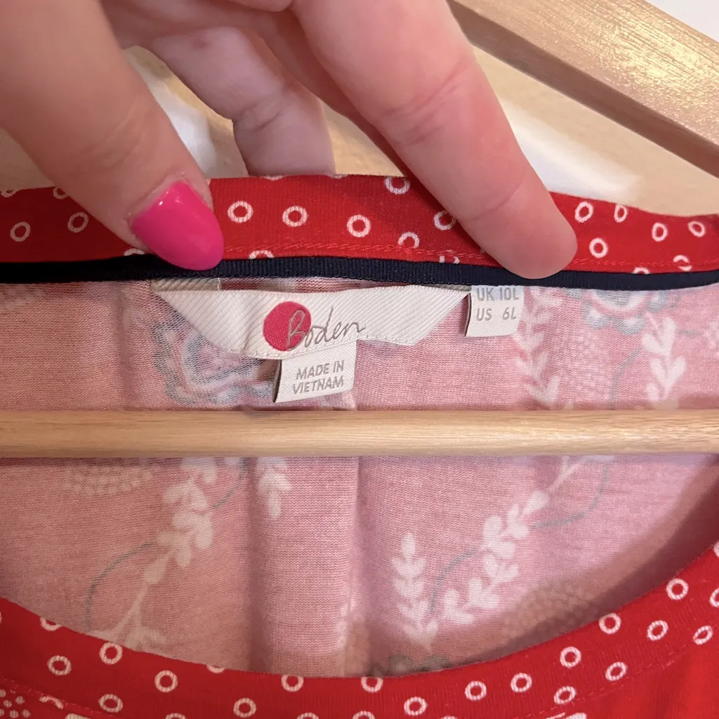 Boden Amy Jersey Tunic Red Size undefined - Image 4