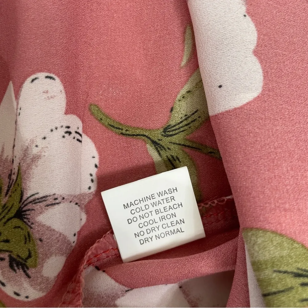 Jon & Anna Contemporary Floral Blouse Gold Metallic Accents XL - Image 10