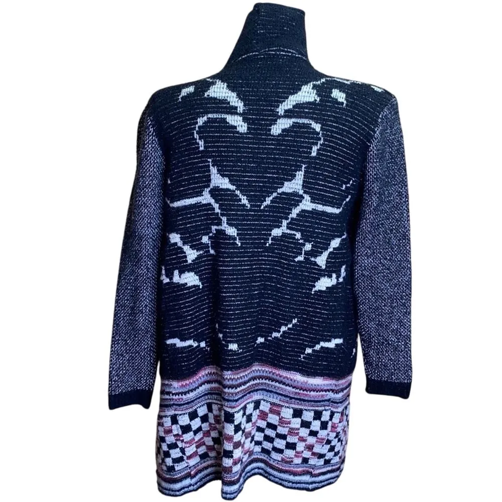 Desigual Dalias Open Wool Blend Cardigan Size Large - Image 6