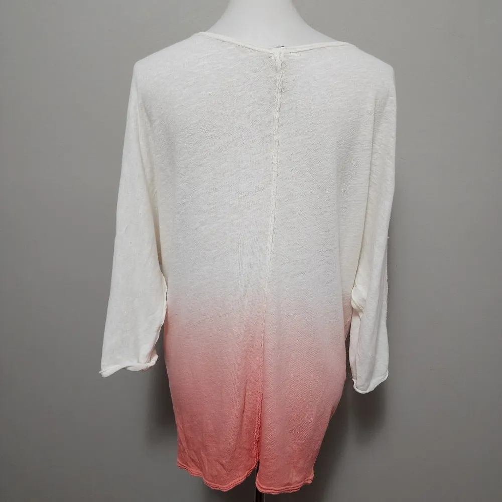 We the free strawberry gradient linen blend dolman tunic size small - Image 8