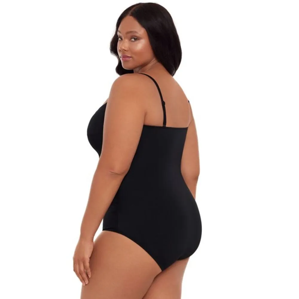 Embrace Your Curves by Miracle Brands | NWT | 3X | Elizabeth One Piece Swimsuit Black - Image 4