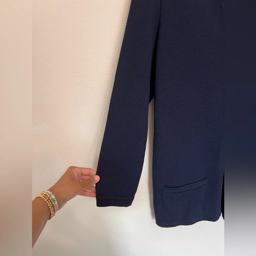 St. John Basics Knit Open Sweater Blazer Size M - Image 4