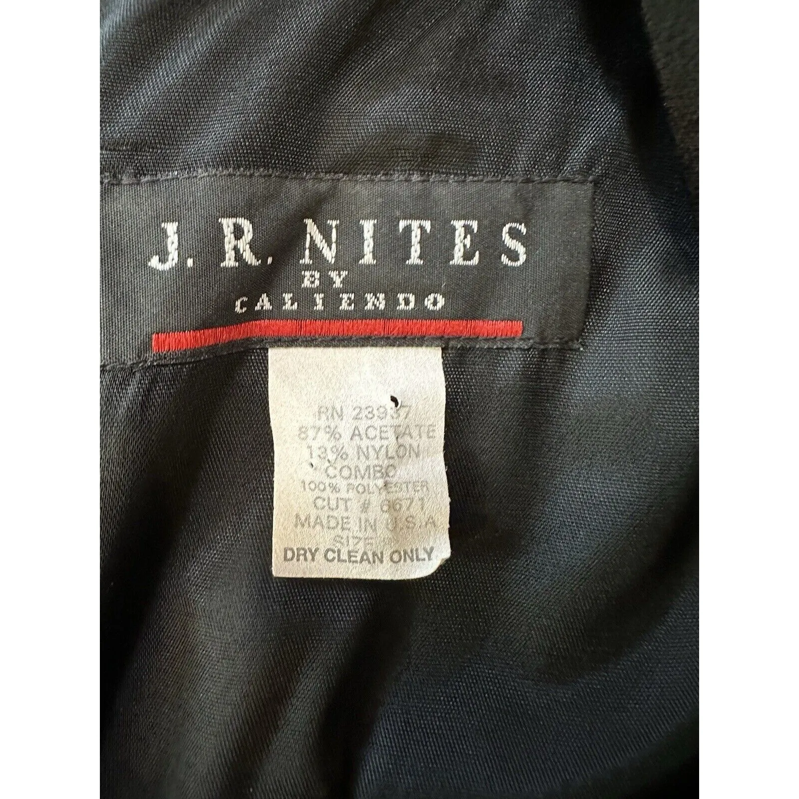 J.R. Nites‎ by Caliendo Women's Size 8 Black Satin A - Image 2