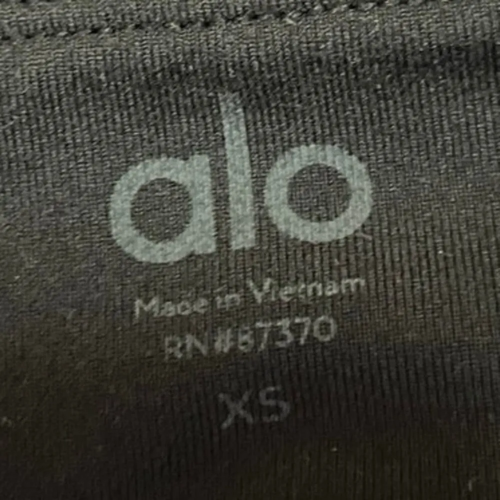 Alo Yoga Airbrush High-Waist Flutter Black Split Leggings Sweat Pants Size XS - Image 9