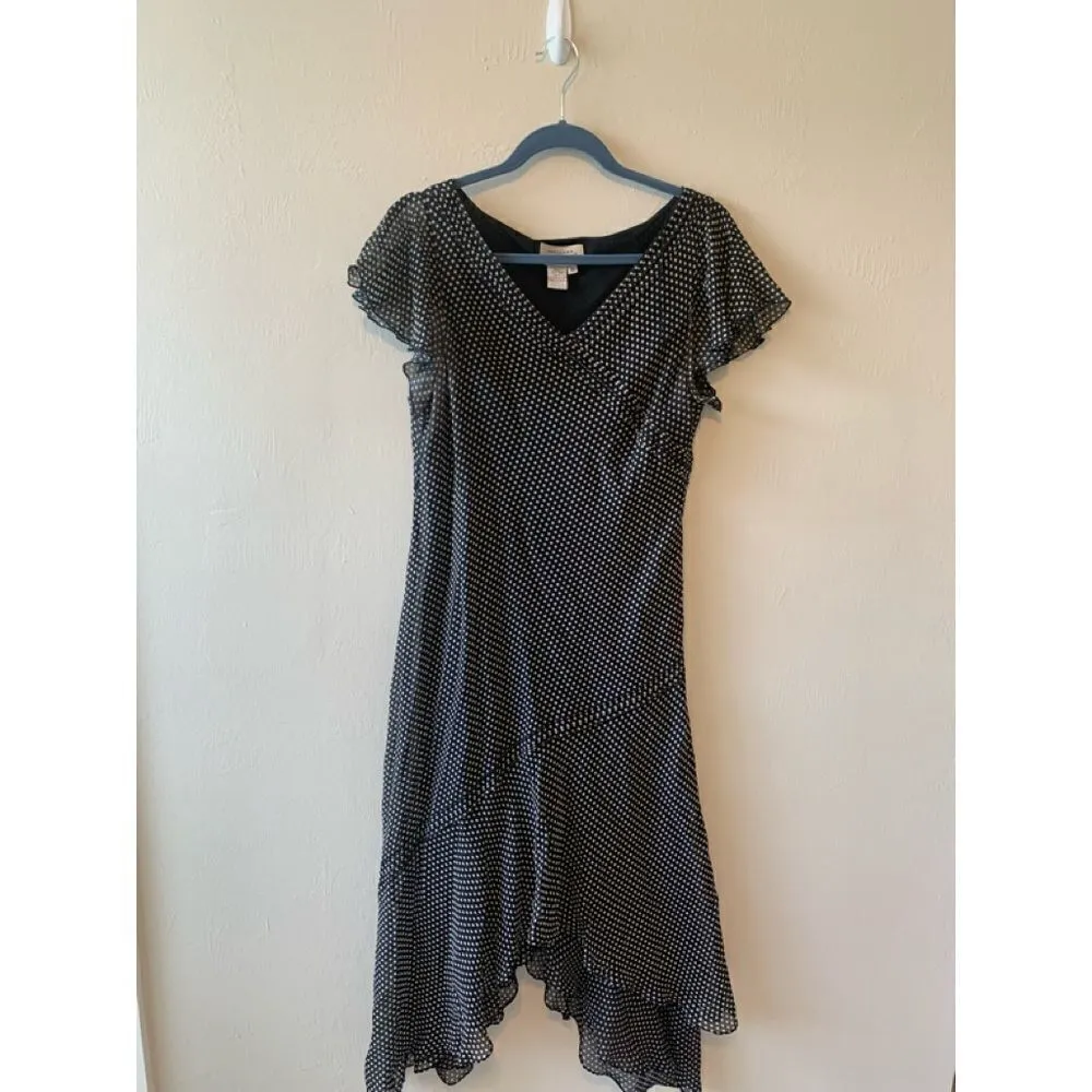 Adrianna Papell Silk polka dot dress size 10‎ - Image 6