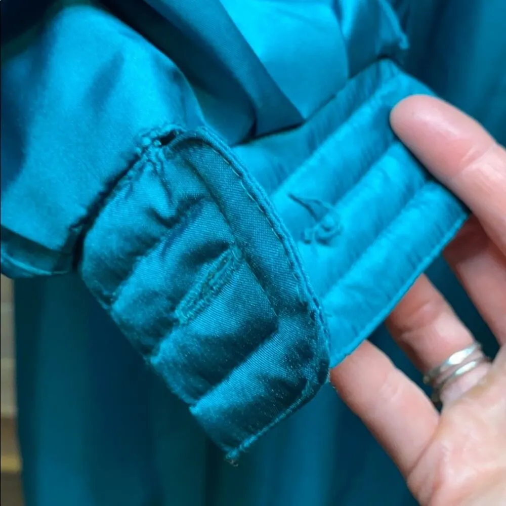 Cambridge Vintage Teal Trench Coat 8 - Image 3