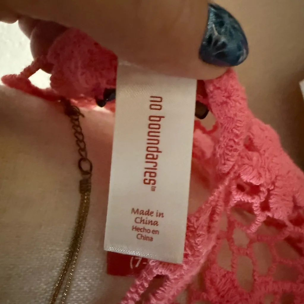 No Boundaries Pink Crochet Vest - Image 5