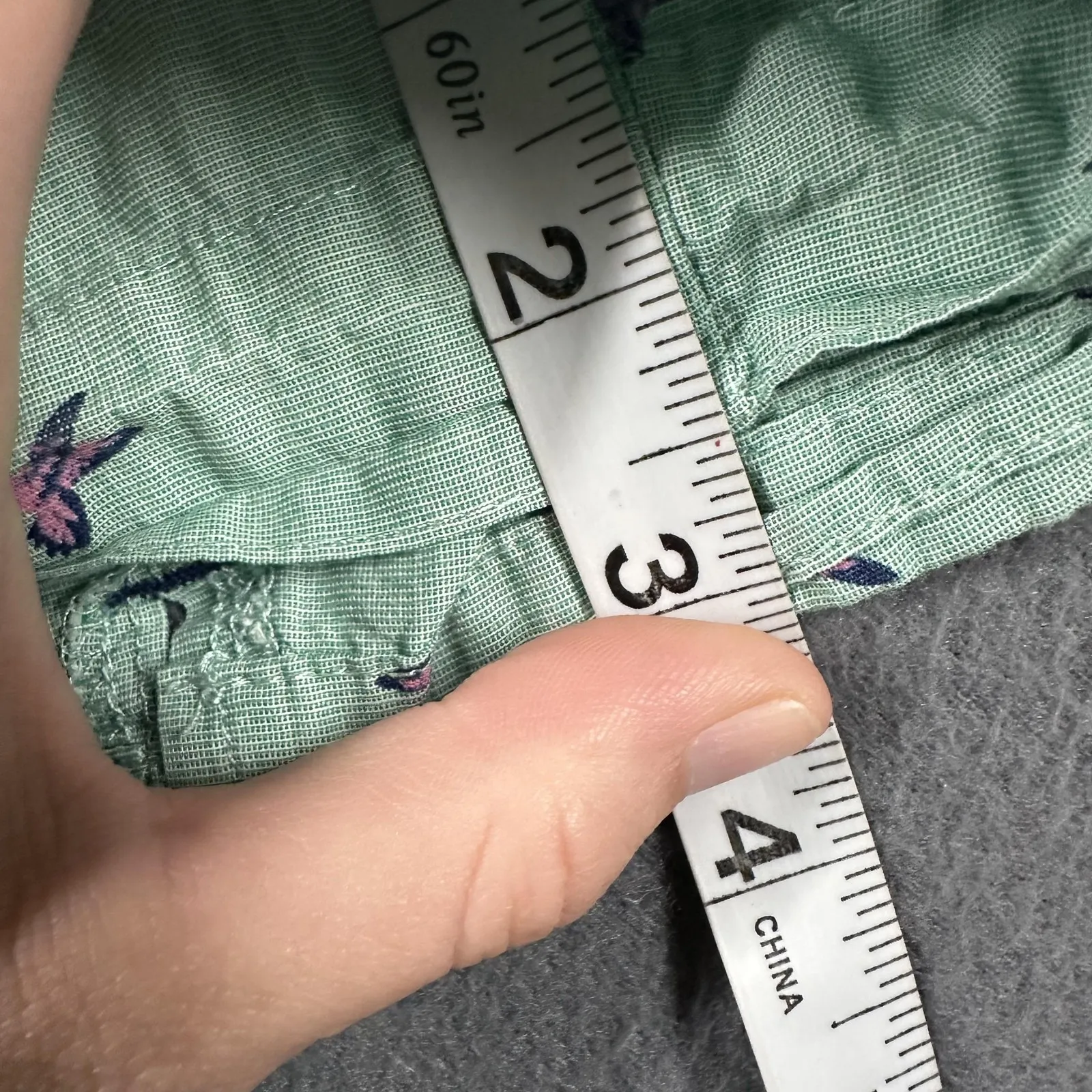 GapBody Shorts Womens Small Green Bird Print Drawstring Pajama Sleep Lounge Green - Image 11