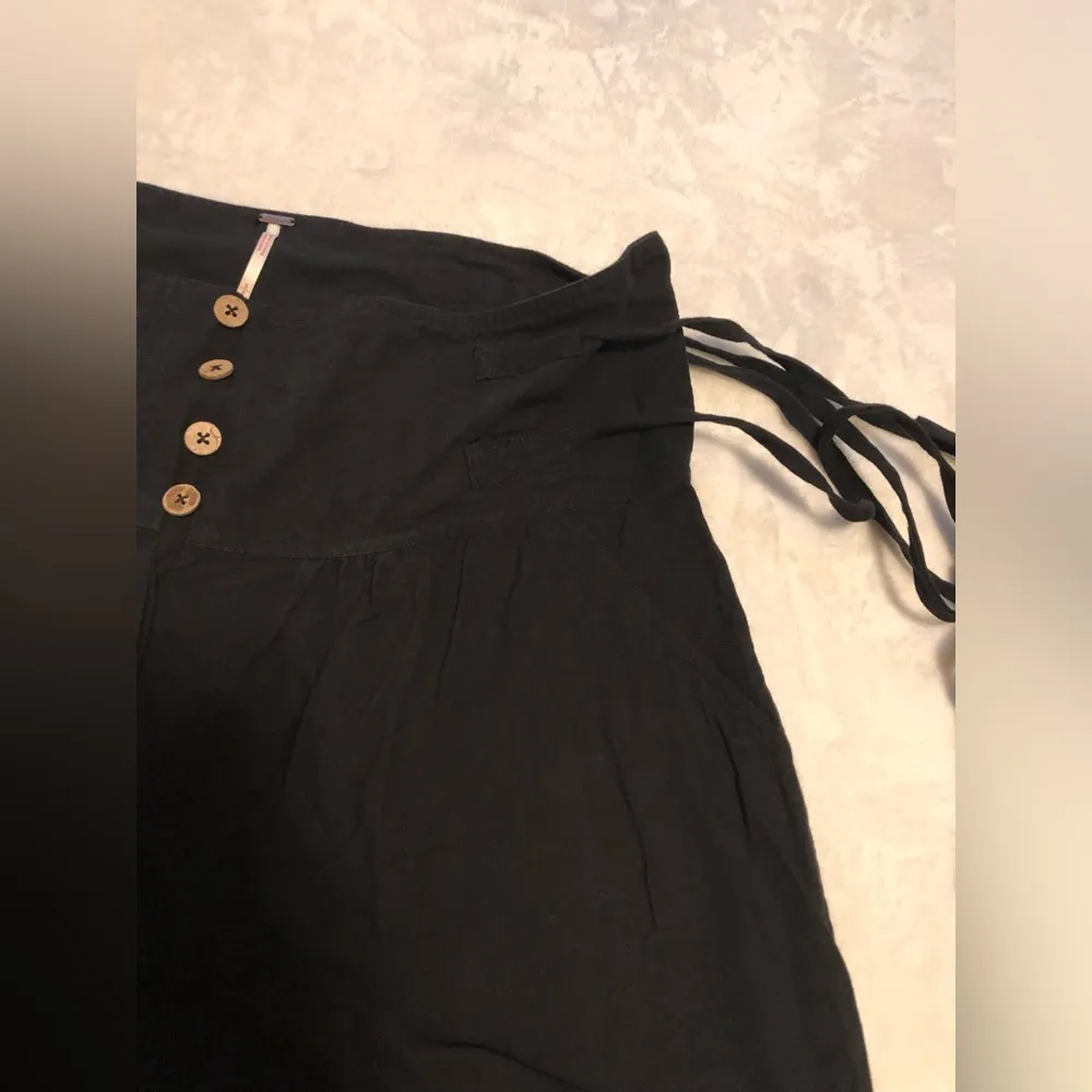 Free People highwaisted button front side drawstrings cotton pants, size small P - Image 8