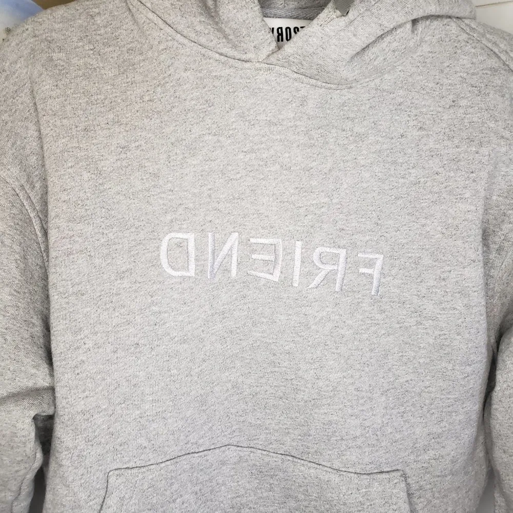 Krost Support Your Friends Gray French Terry Hoodie Medium - Image 2