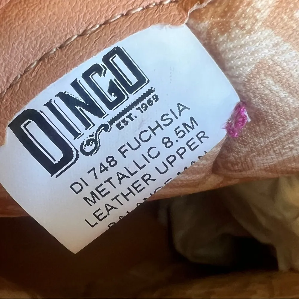 DINGO Primrose Floral Embroidery Women's Western Boot Size 8.5 #242994 - Image 7