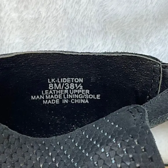 Lucky Brand Women's‎ Black Leather Slingback Block Heel Lideton Shootie Bootie 8 - Image 10