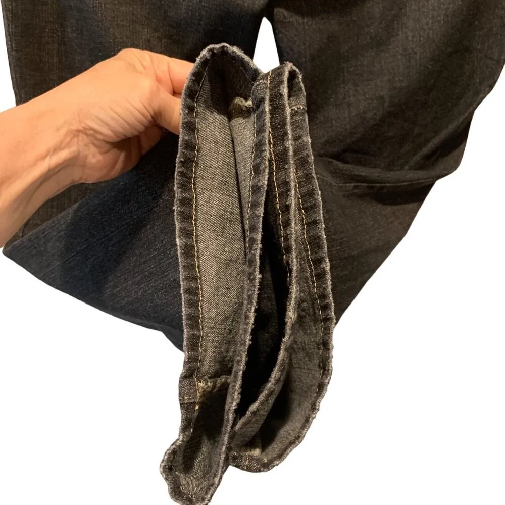 Calvin Klein Y2K Black Wash Retro Flare Boot Cut 10 Jeans High Rise Pockets - Image 6