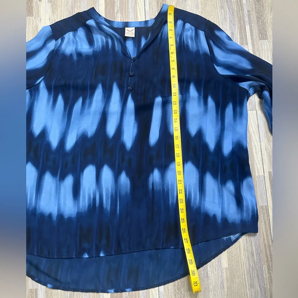 Faded Glory Two-Tone Blue Flowy Women's Top, Size 3X - Image 5