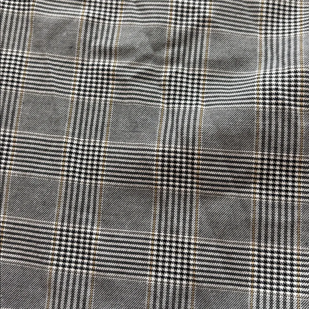 Zara Puff Shoulder Plaid Check Blouse - Image 8