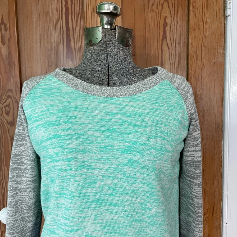 I Heart Ronson Color Block Racerback Cutout Heathered Sweater - Sz L - Image 3