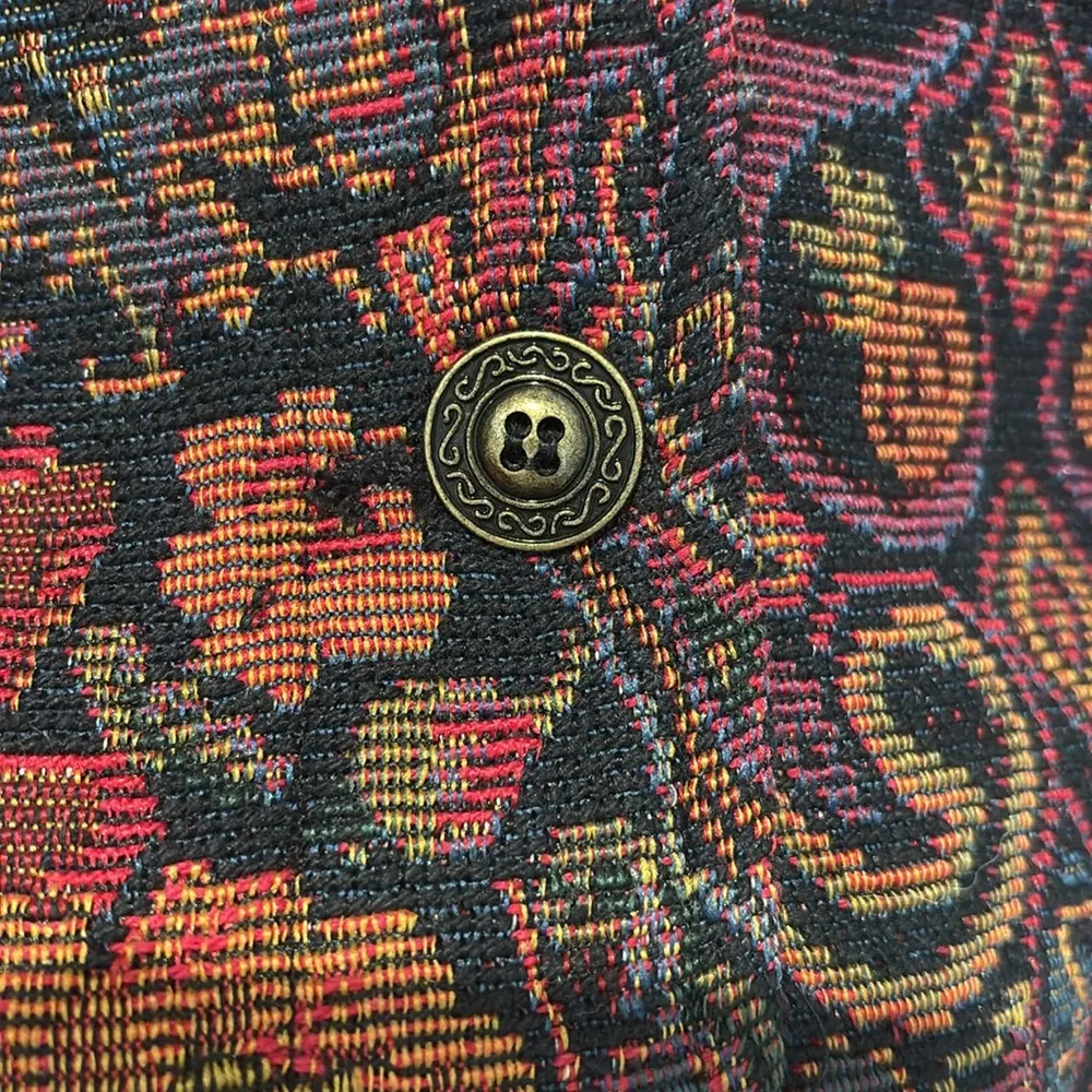 Vtg White Stag Tapestry Jacket Paisley Blazer Carpetbag Size XL - Image 3