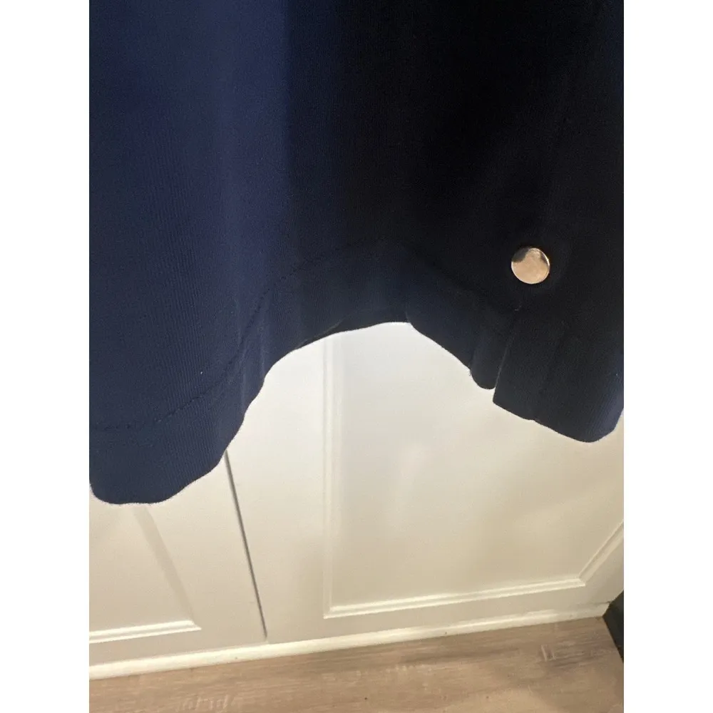 Christopher & Banks Navy Blue Cotton Spandex pull on Pants Womens Size L - Image 4