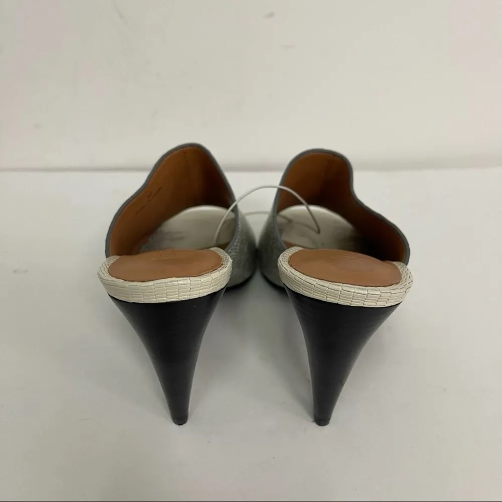 NWOT JOIE Olya Lizard Snakeskin Animal Print Mule Clog Peep Toe Heels 36.5/6.5 - Image 6