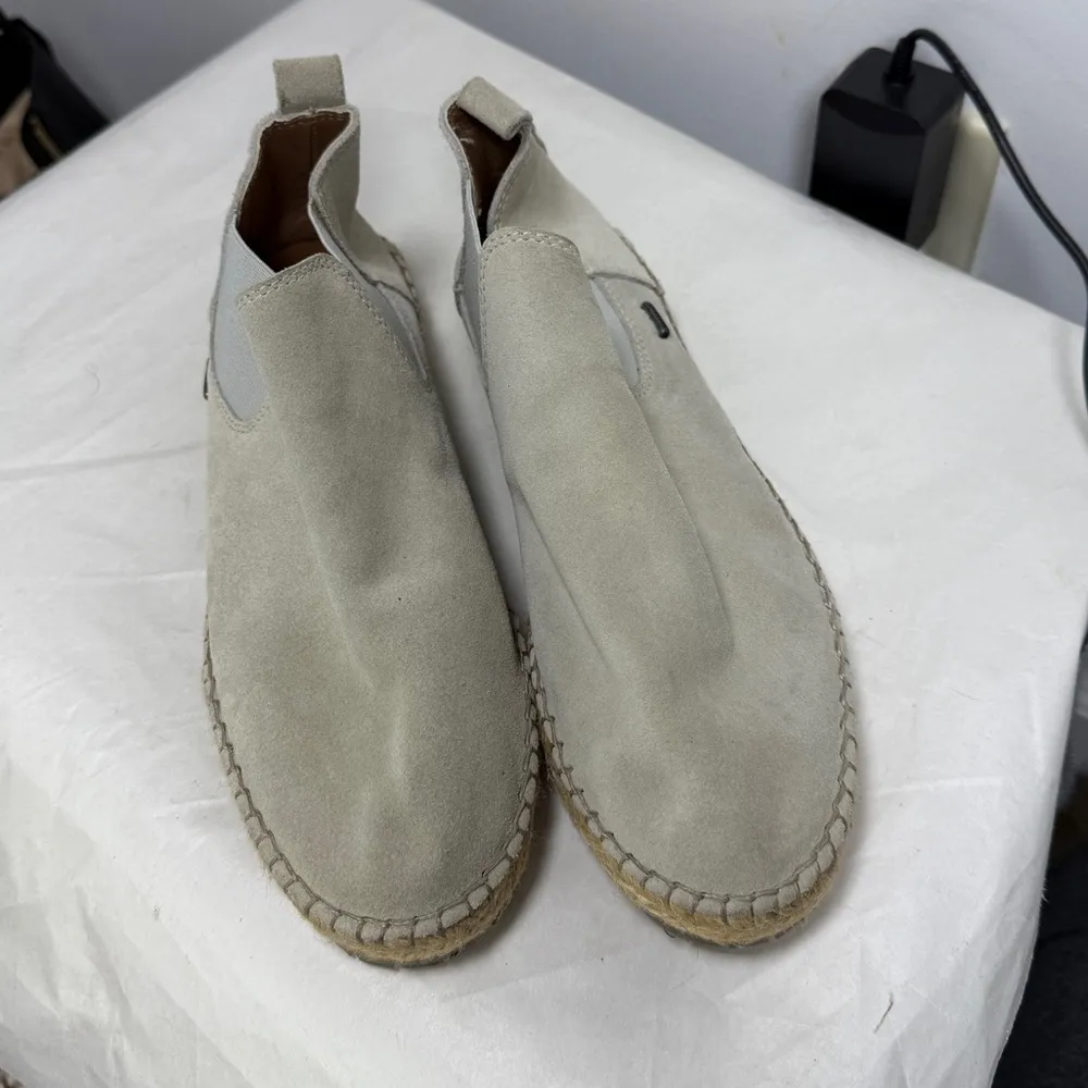 Shabbies Amsterdam Suede Leather Shoes Boots Size 37 US 6.5 Slip On Espadrilles Gray - Image 6