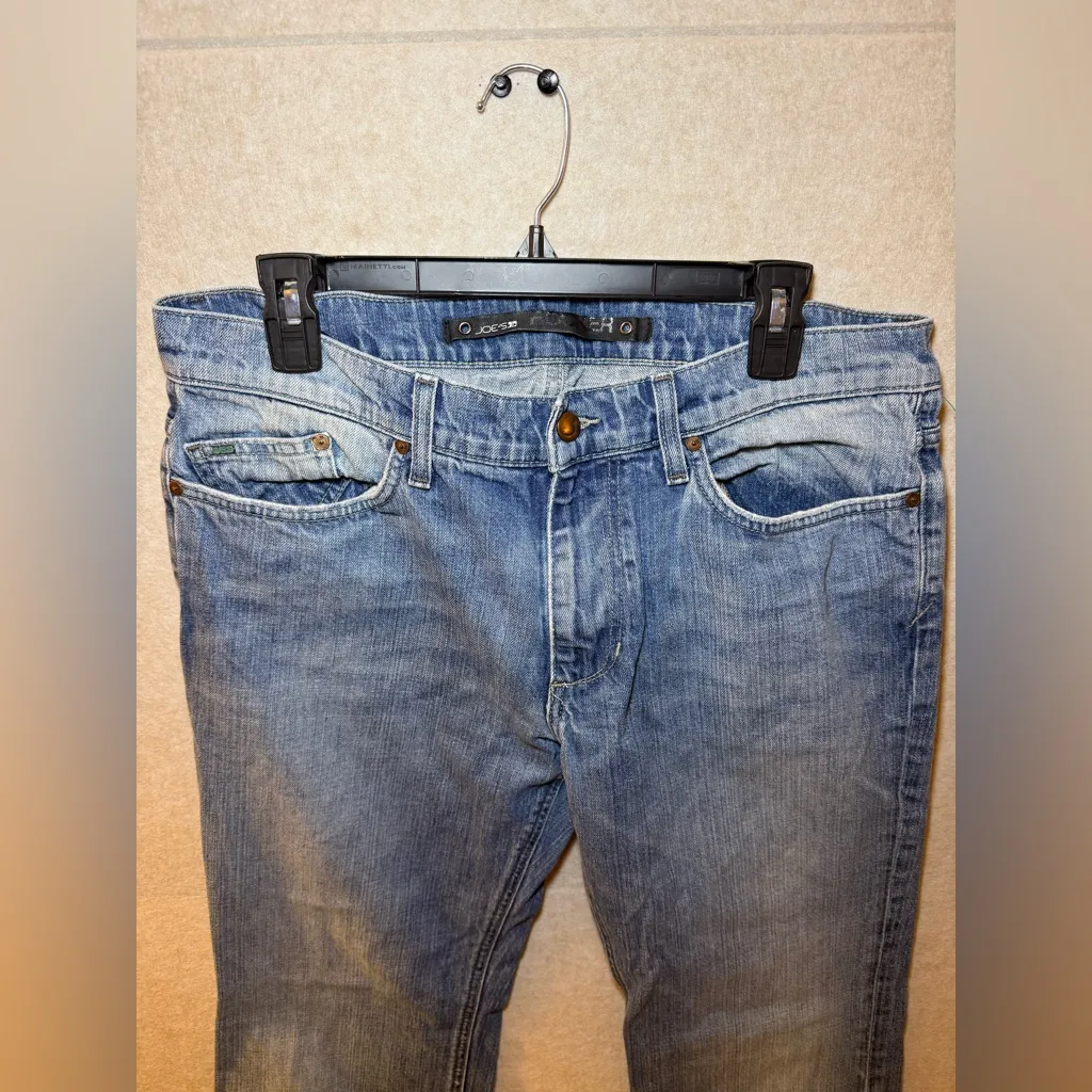 Joe's Women Blue Denim Rocker Jeans Medium Wash Straight Leg W 34 - Image 2