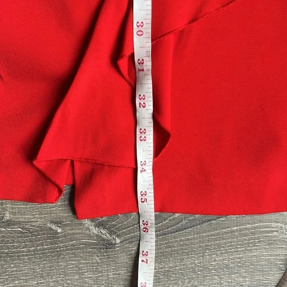 ALC Clarence Ruffled Front Dress Red - Image 13