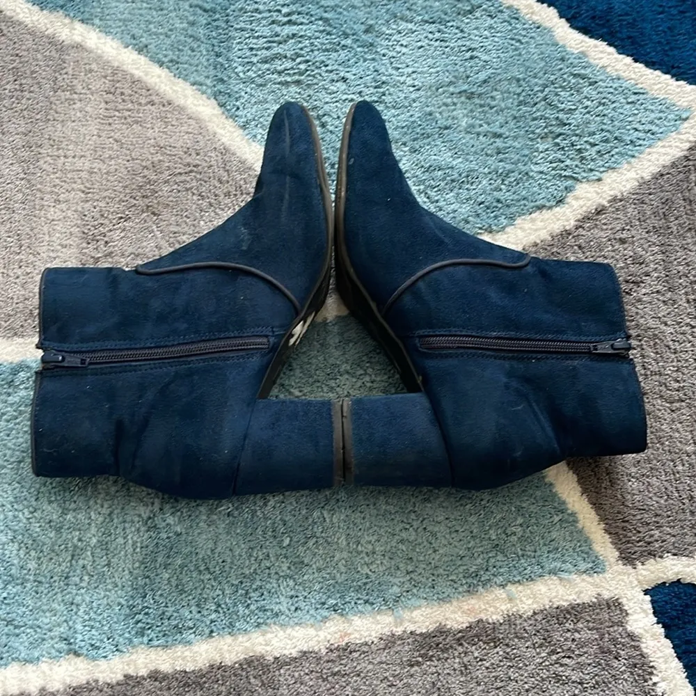 White Mountain  Blue Ankle Boots - Image 8