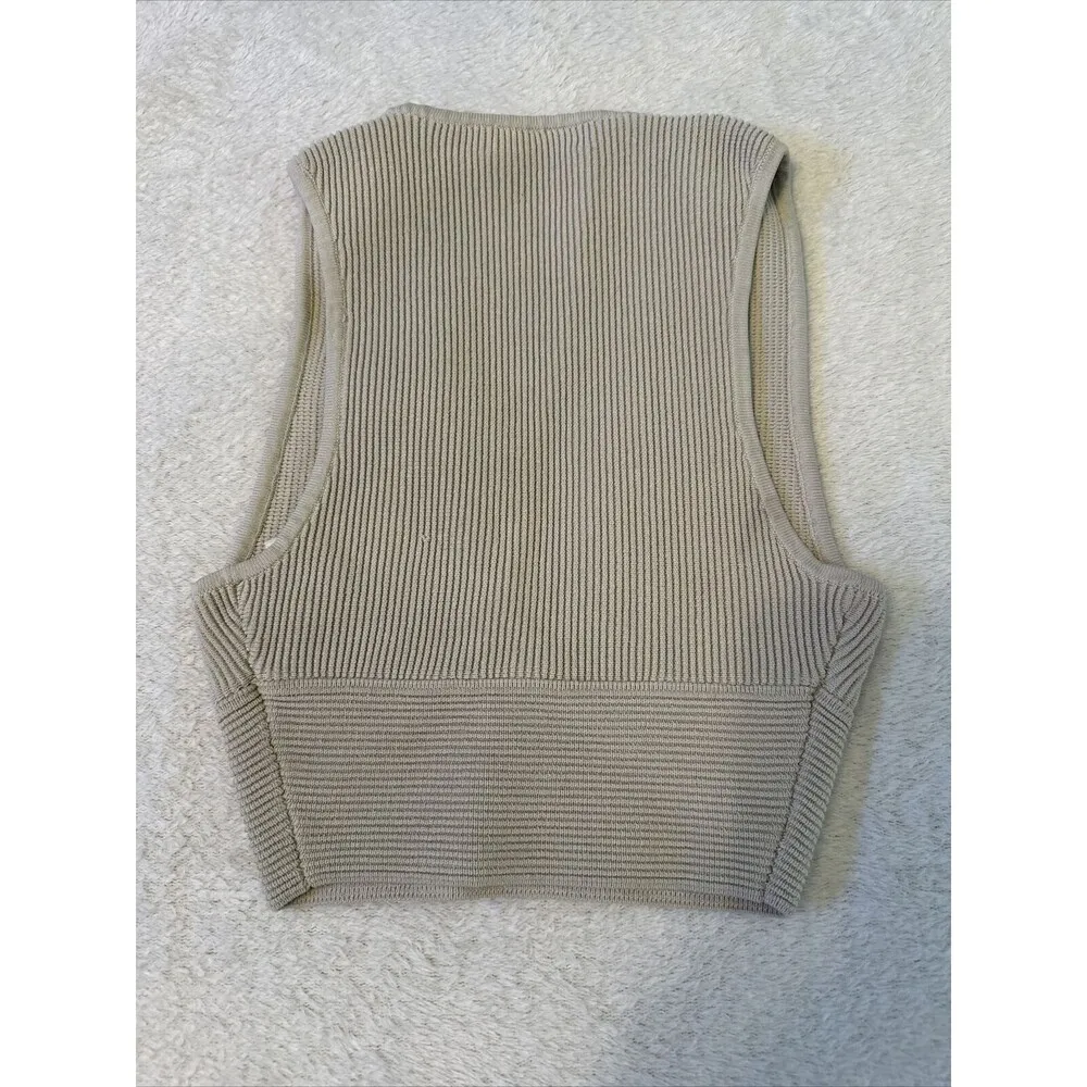 Aritzia Babaton Carlotta Deep V Neck Cropped Tank Top XXS - Image 3