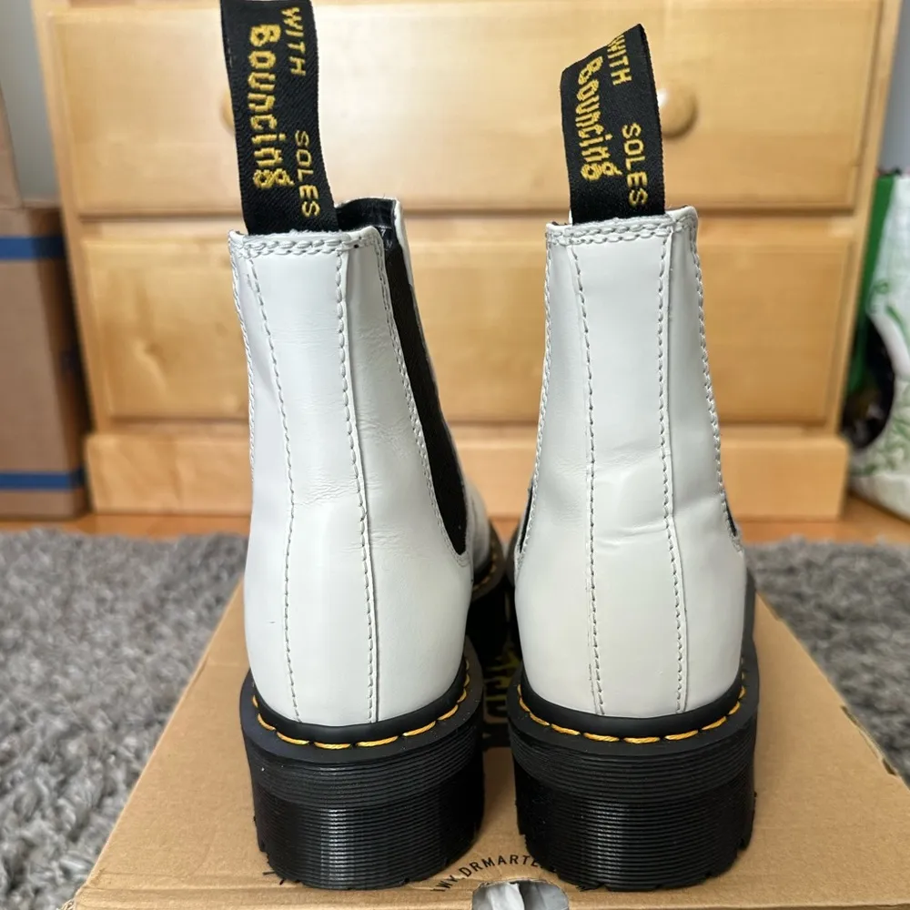 Doc Marten White Platform Chelsea Boot - Image 4